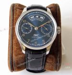 Swiss Grade 1 IWC Portuguese Annual Calendar Blue Dial Watch - ZF Replica IWC